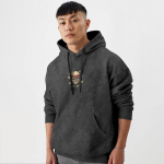 Printed Anime One Piece Mugiwara Oversized Fit Hooded Sweatshirt Acid Wash