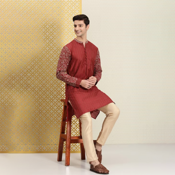 https://daiseyfashions.com/products/men-red-gold-toned-ethnic-motifs-printed-thread-work-kurta