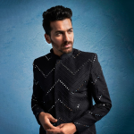 Men Slim Fit Bandhagala Blazer