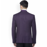 Purple Slim Fit Single-Breasted Tuxedo Blazer