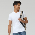 Men White Pace Intellieaze Cotton Crew Neck T-shirt