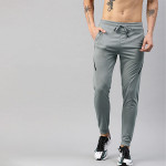 Men Grey Solid Regular Fit Training Joggers